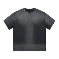 “I” Shaped Monkey Washed Drop Shoulder T-Shirt - 300 GSM