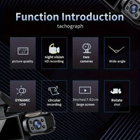 Dash Cam M8 With 32G Memory Card, Self-driving Commuting Full Scene Adaptation, Car Owners Must-have