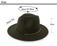 Women's Trendy Hats Gold Buckle Jazz Hat