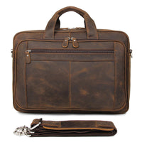 Fashion Men's Crazy Horse Leather Laptop Bag