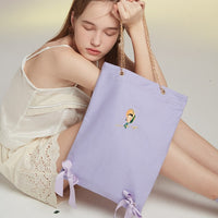 New bow rose large capacity shoulder bag casual handbag