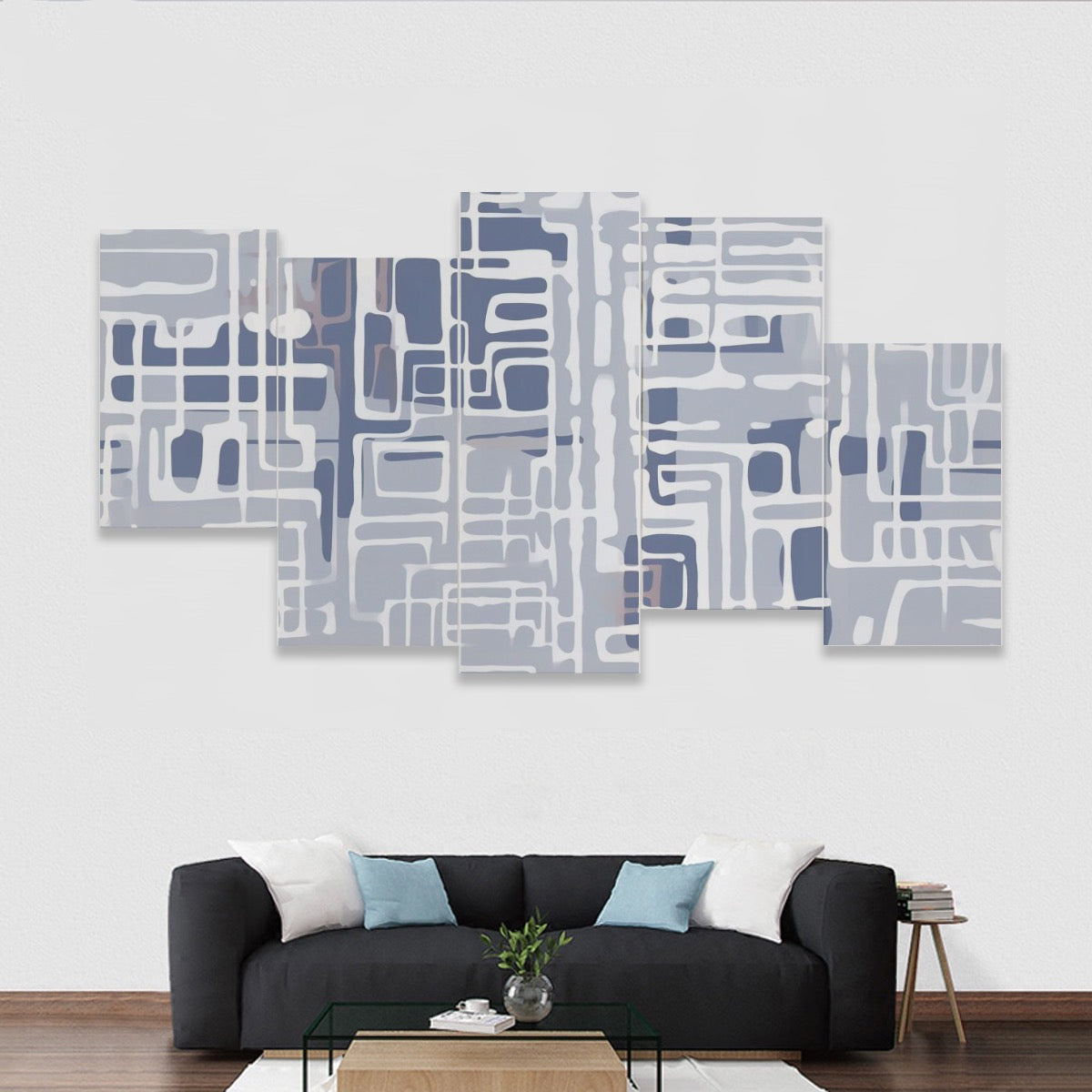 Five-piece Framed Murals