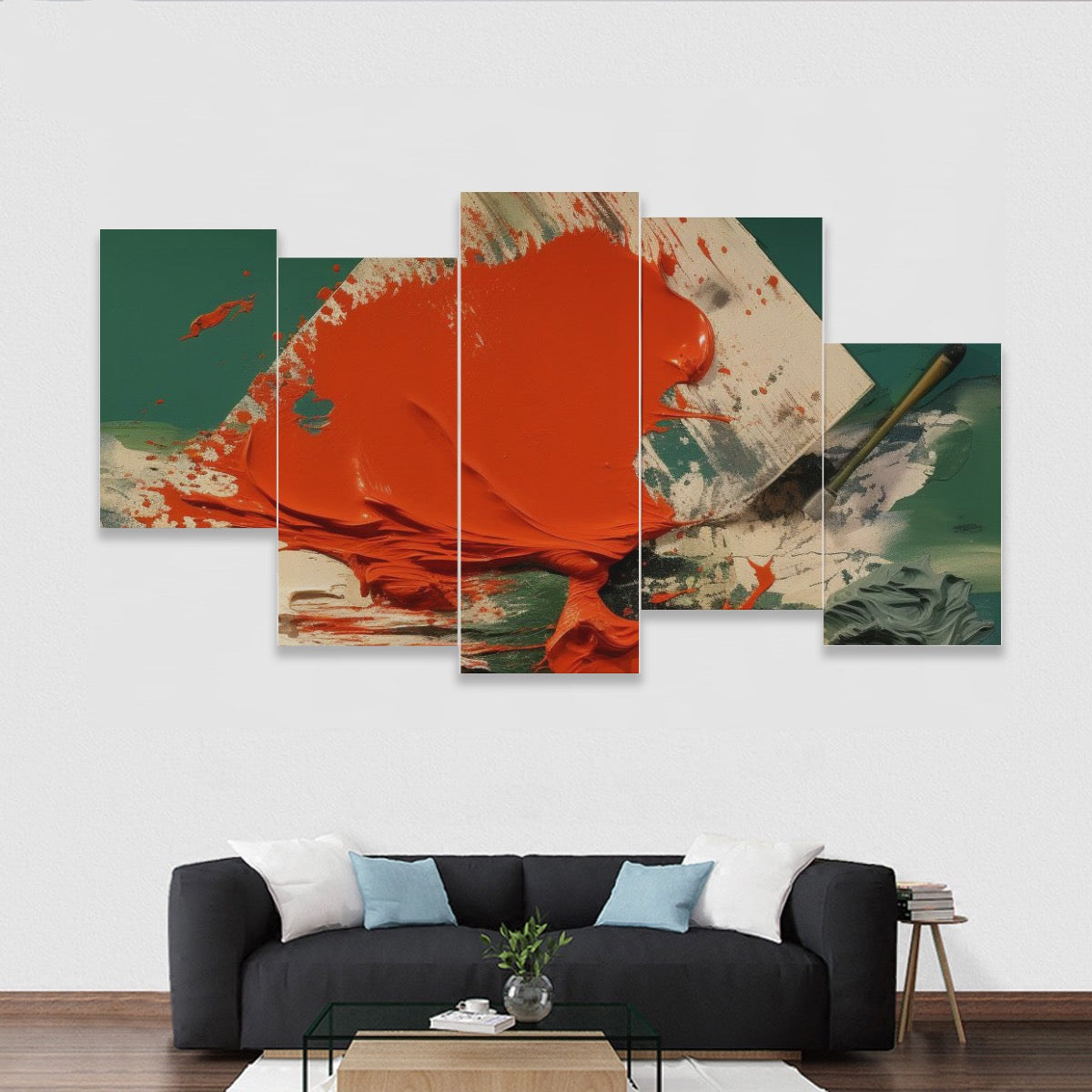 Five-piece Framed Murals