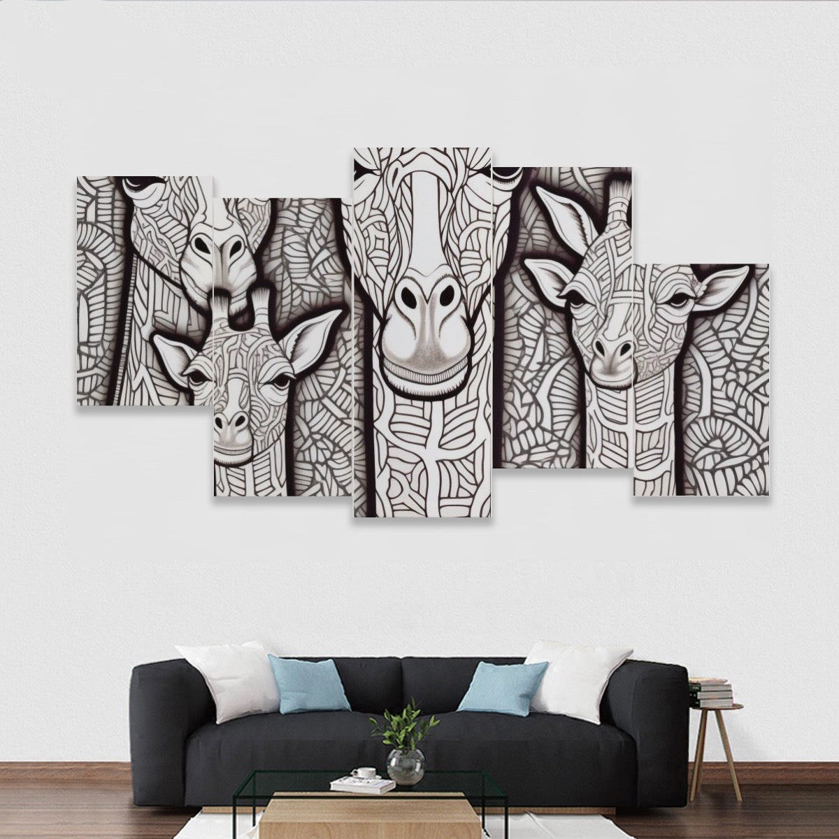Five-piece Framed Murals