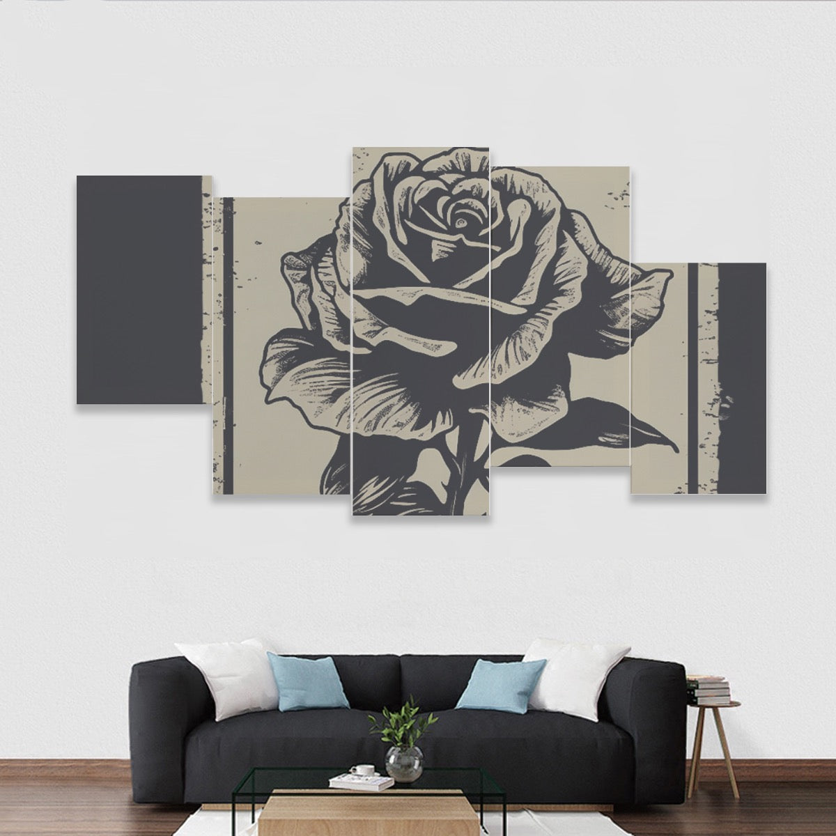 Five-piece Framed Murals