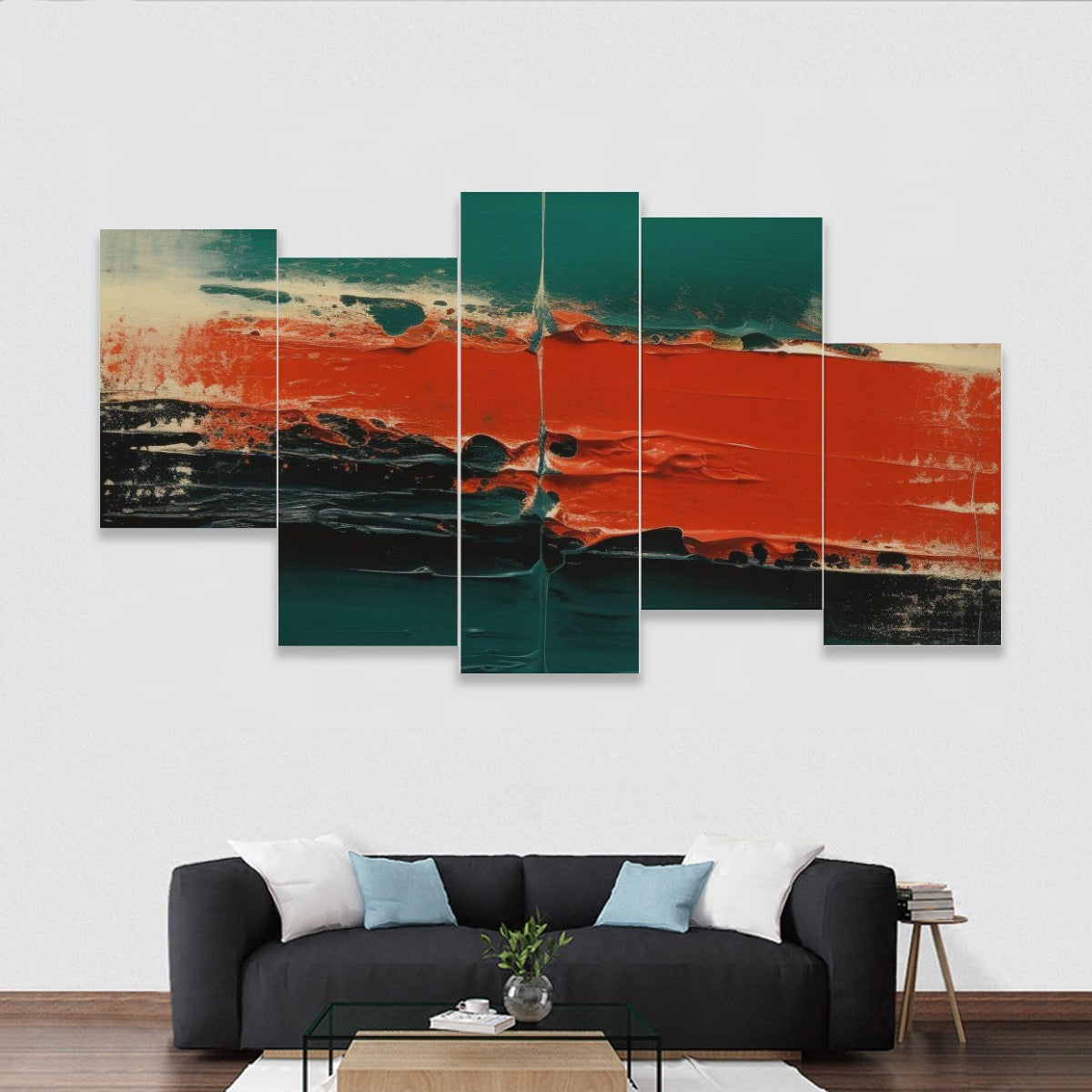 Five-piece Framed Murals
