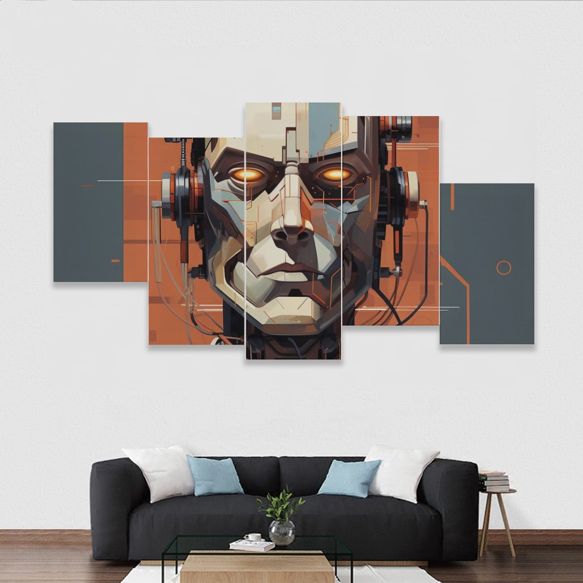 Five-piece Framed Murals