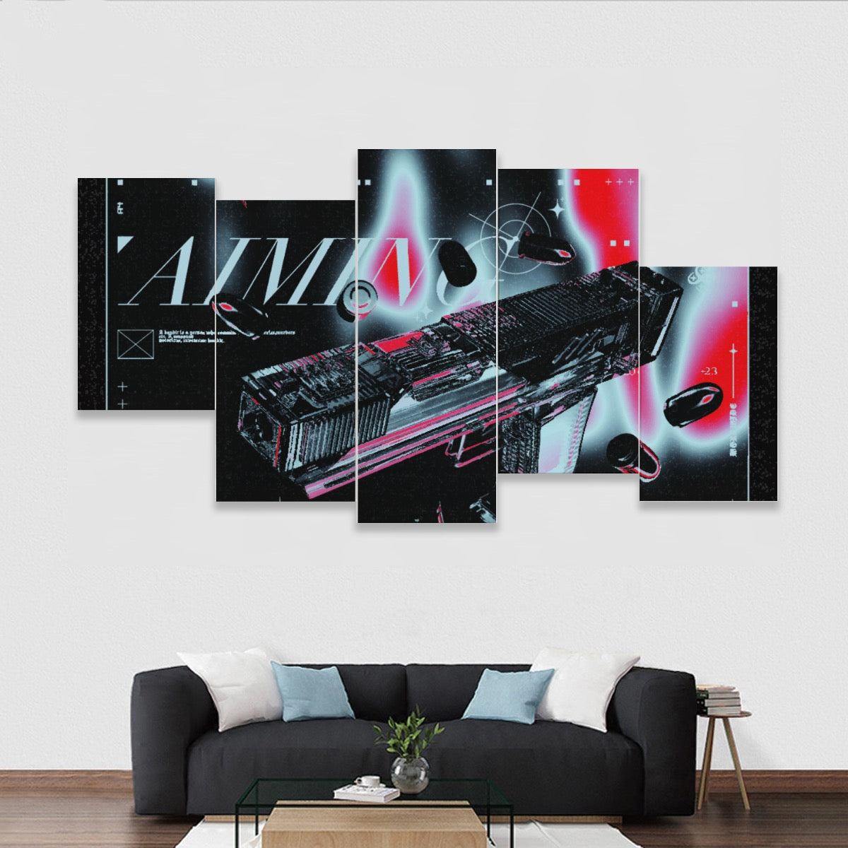 Five-piece Framed Murals