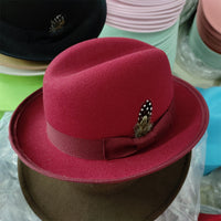Men's Billycock Feather Fur Felt Hat