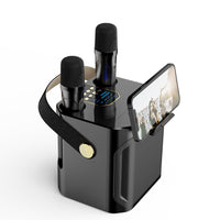 Bluetooth Speaker Outdoor Karaoke Large Volume Home Dual Microphone With Microphone Karaoke All-in-one Machine