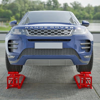 2 Pack Hydraulic Car Ramps 5T 11000lbs Low Profile Car Lift Service Ramps Truck Trailer Garage,Height Hydraulic Vehicle Ramps