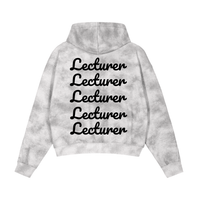 Dirty Washed Boxy Zip-Up Fleece Hoodie