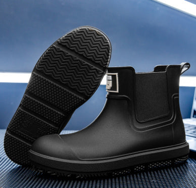 Short Tube Water Shoes Men Rain Boots Autumn And Winter