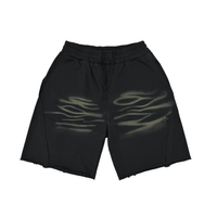 Heavyweight Vintage Washed Tiger Stripes Short Pants - 360 GSM