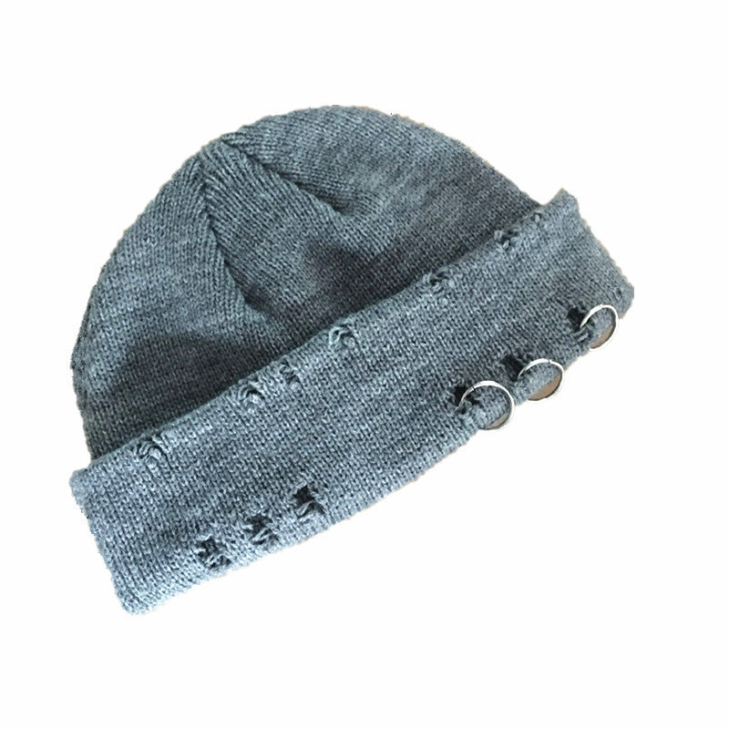 Men's And Women's Retro Ripped Knitted Landlord Hat