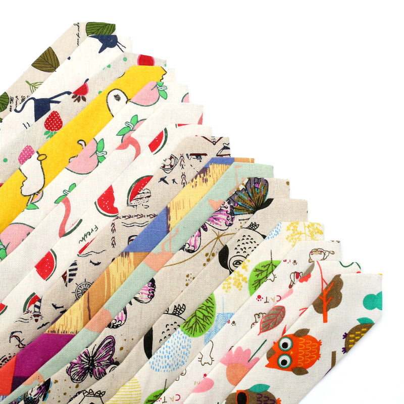 Cartoon cotton and linen tie