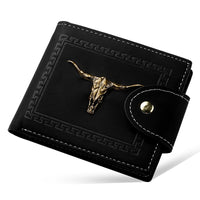 Men's Short Multiple Card Slots Zipper Personality Wallet