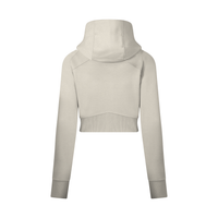 Cropped Zip-Through Hoodie