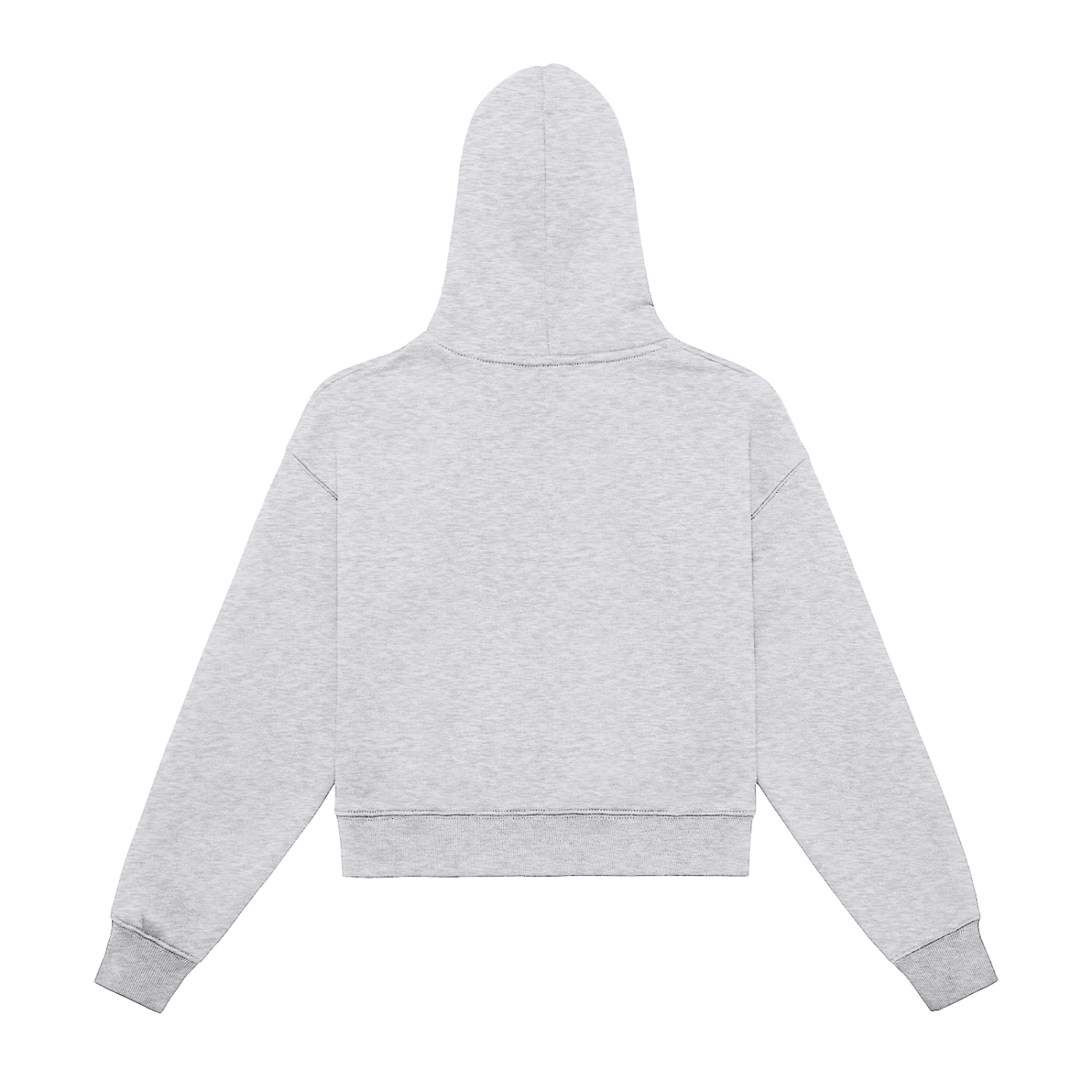 Fleeced Zip-Up Cropped Hoodie