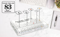 Periodic Table With 83 Kinds Of Real Elements Inside, Acrylic Periodic Table Of Elements Samples, Easy To Read, Creative Gifts For Science Lovers And Students