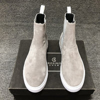 Common Boots Men's British Round Head Boot Men's Leather Short Boots Martin Boots Men's Plus Velvet