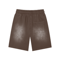 Rectangle Patch Monkey Washed Shorts - 360 GSM