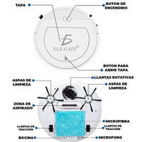 White Rechargeable Smart Sweeping Robot Vacuum Cleaner