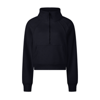 Cropped Half-Zip Sweatshirt