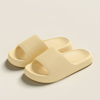 Solid Thick-soled Home Slippers Summer Non-slip Floor Bathroom Slipper For Women Men's House Shoes