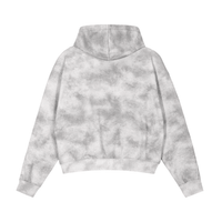 Dirty Washed Boxy Zip-up Fleece Hoodie