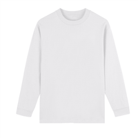 Unisex Crew Neck 270g Heavyweight 100% Cotton Drop Shoulder Long Sleeve Shirt