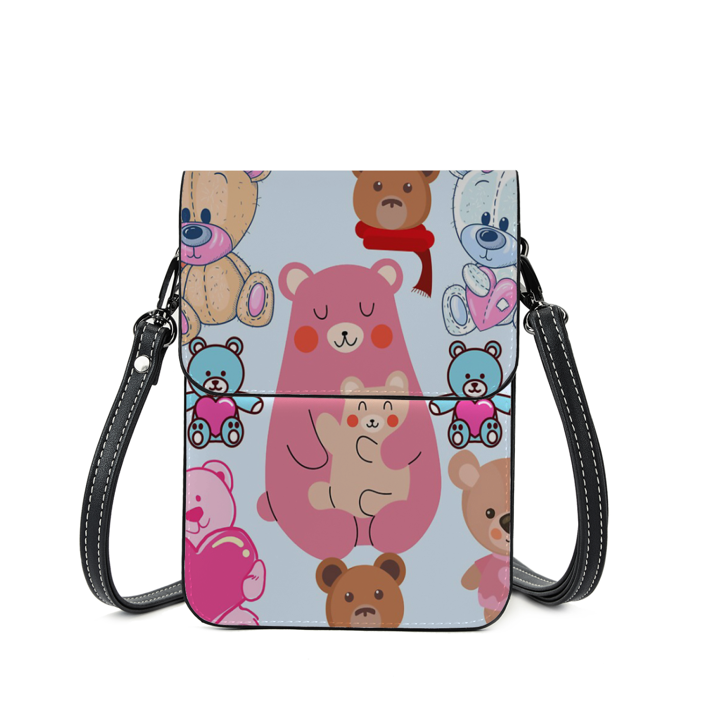 All-Over Print Leather Phone Bag
