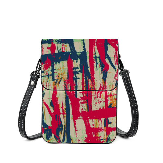 All-Over Print Leather Phone Bag