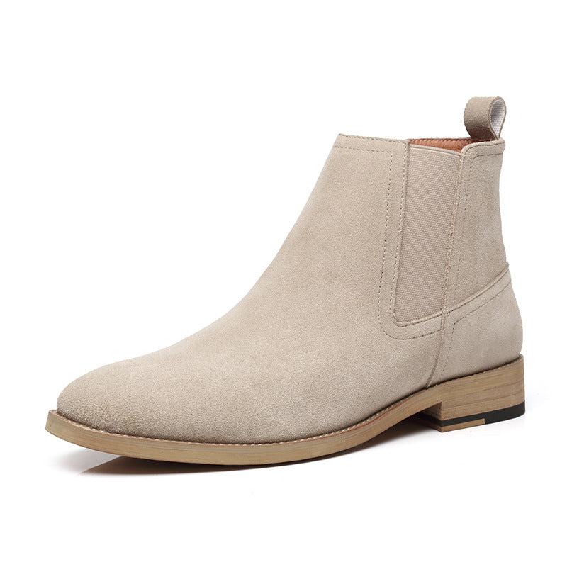 British short boots frosted suede men's boots