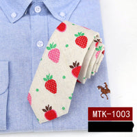 Cartoon cotton and linen tie