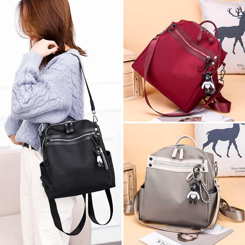 All-Match Oxford Cloth Bag Simple Canvas Travel Backpack