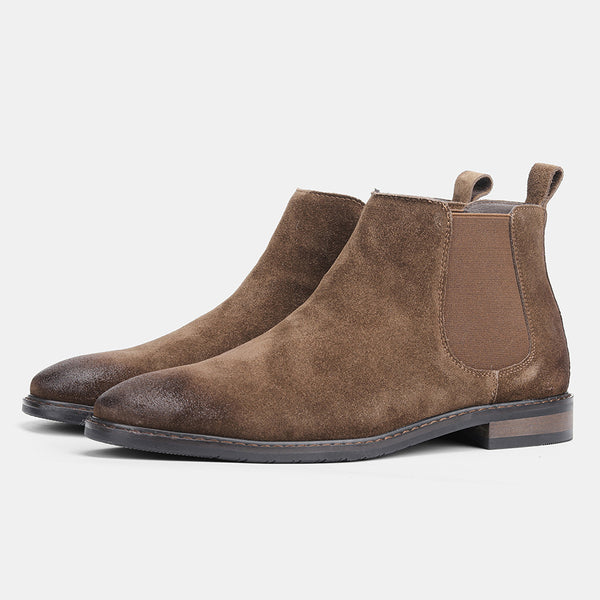 Boot Retro Casual Trend Mid-Cut Leather Boots High-Cut  Ankle Boots