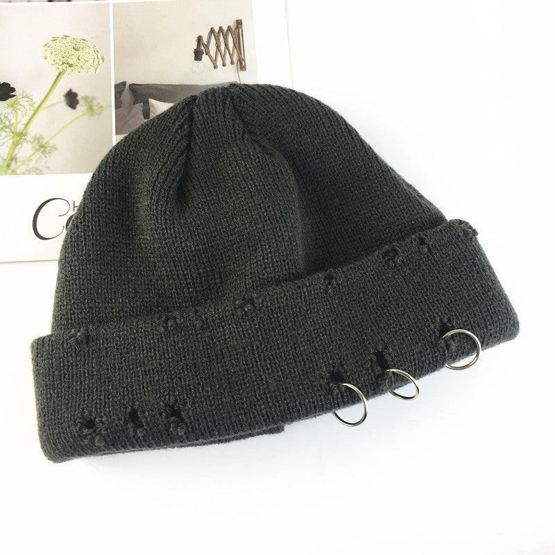 Men's And Women's Retro Ripped Knitted Landlord Hat