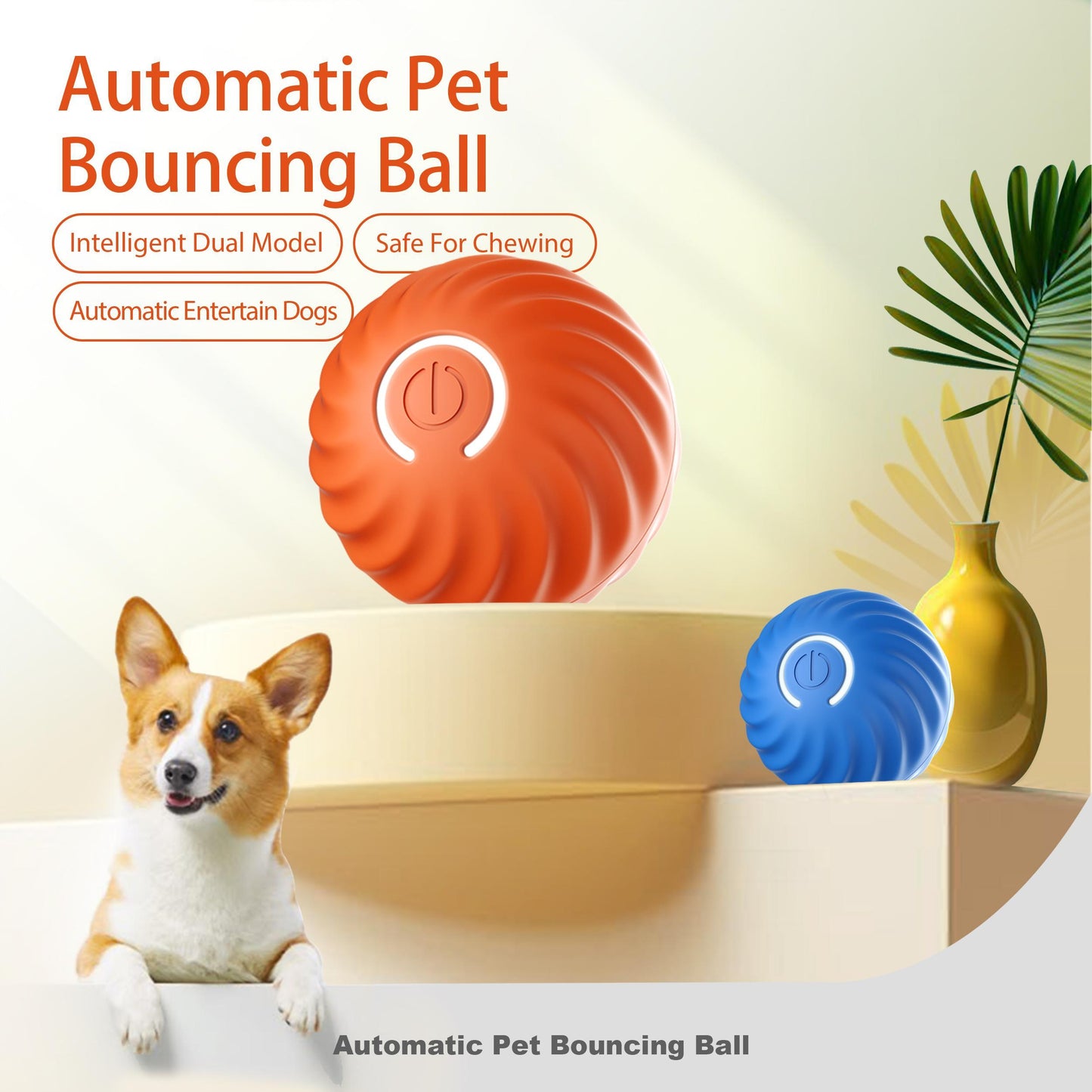 The Dog's Smart Self-rolling Bouncy Ball, With Safe Materials And Self-rolling And Bouncing Technology, Brings Great Fun To Animal Friends
