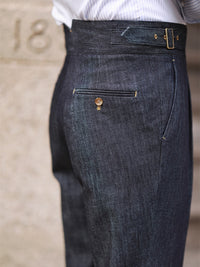 High Waist Men's Casual Pants Very Business Denim
