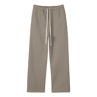 Streetwear Unisex Solid Color Fleece Straight Leg Pants