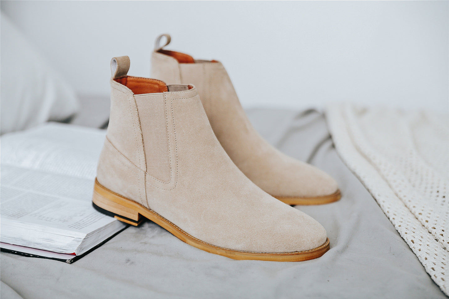 British short boots frosted suede men's boots