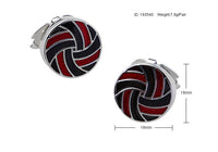 French Cufflinks High-end Business Style Round Electroplated White Steel American Shirt Cufflinks