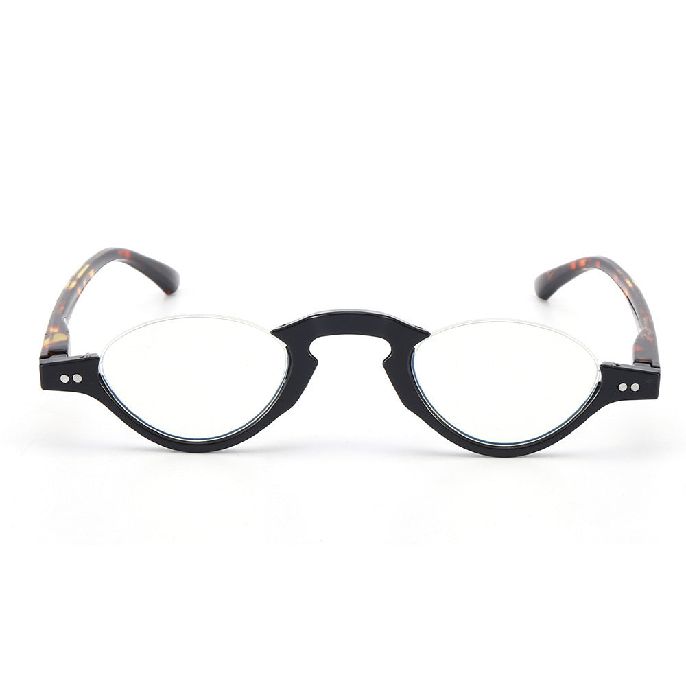Anti-blue Light Lens Half Frame Reading Glasses High-end New Fashion