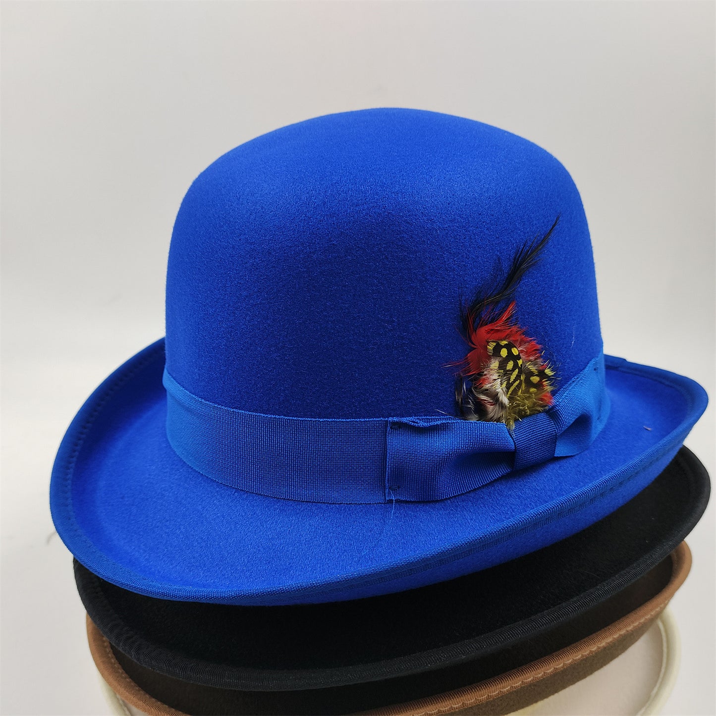 Men's Billycock Feather Fur Felt Hat