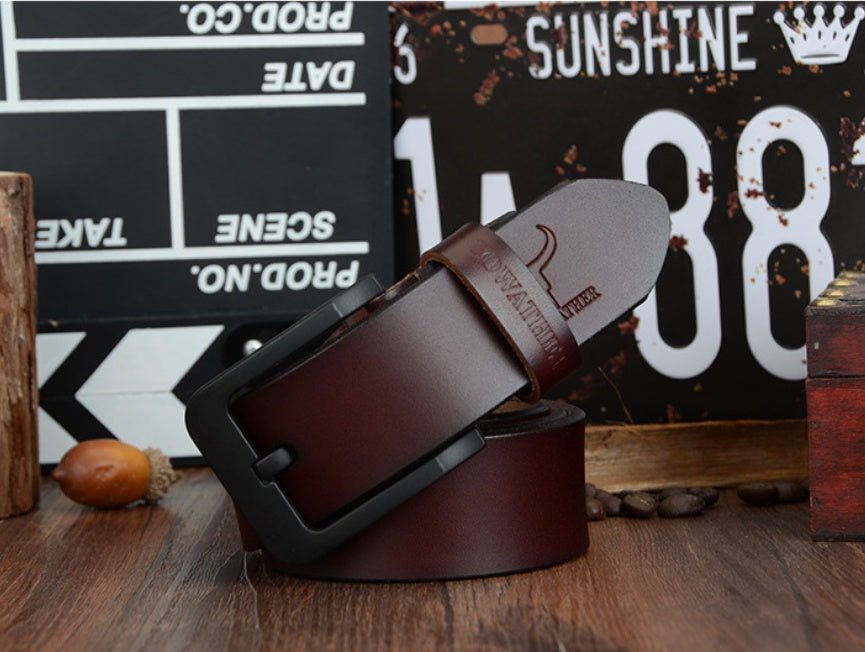 Male pin buckle belt