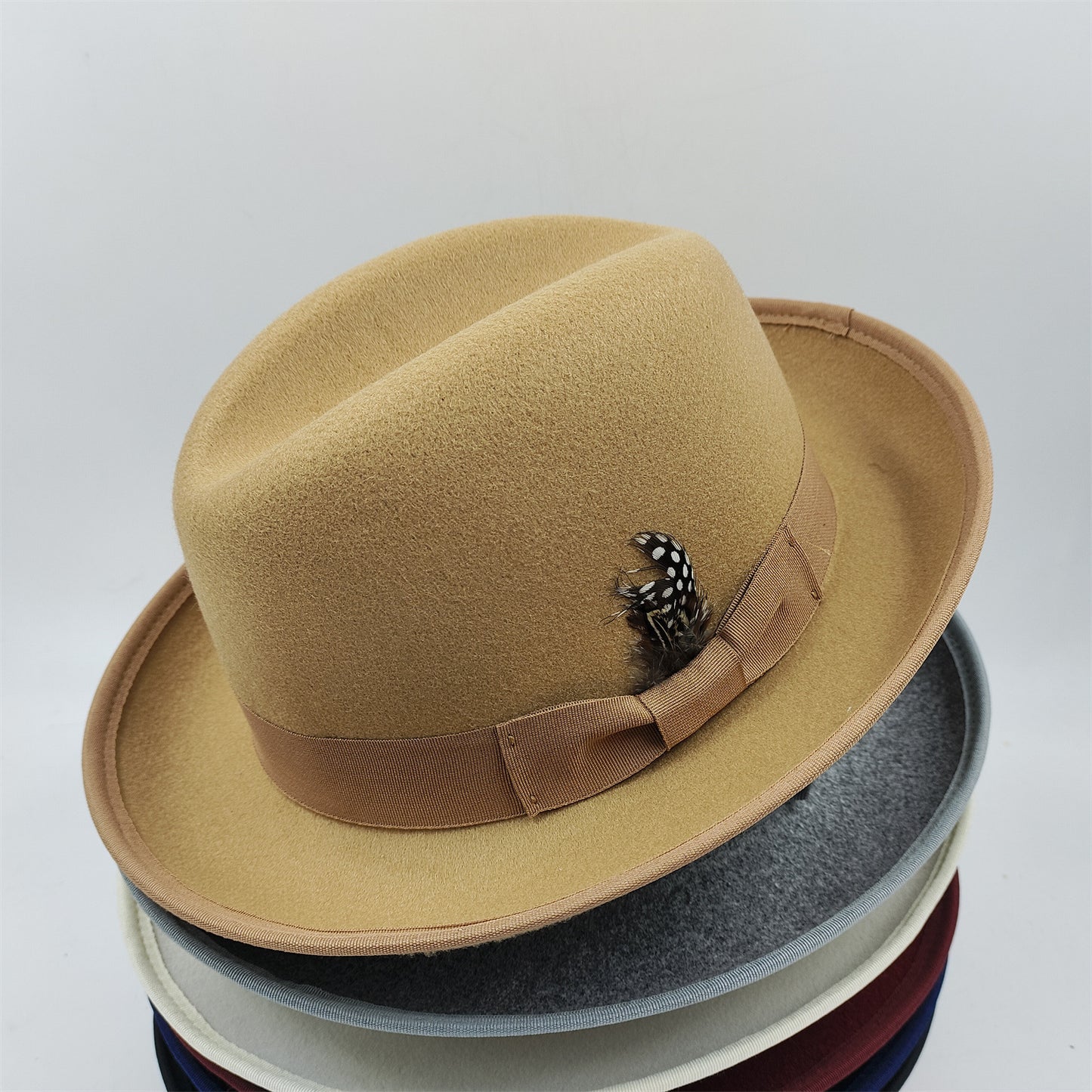 Men's Billycock Feather Fur Felt Hat