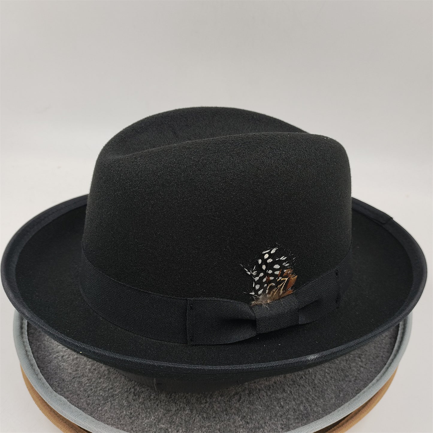 Men's Billycock Feather Fur Felt Hat