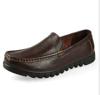 Business casual leather shoes hollow men's shoes large size set of toes first layer of cowhide leather shoes non-slip soft Leather shoes