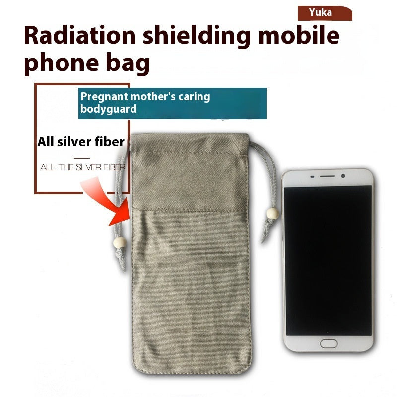 Pregnant Women's Radiation-proof Mobile Phone Case Silver Fiber